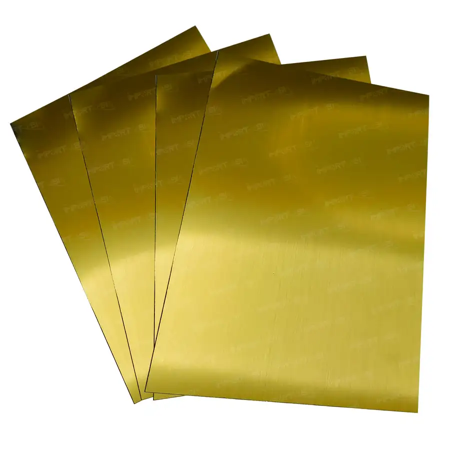 Lámina ABS Gravoply doble capa 120 x 60 Metalizado DoradoNegro